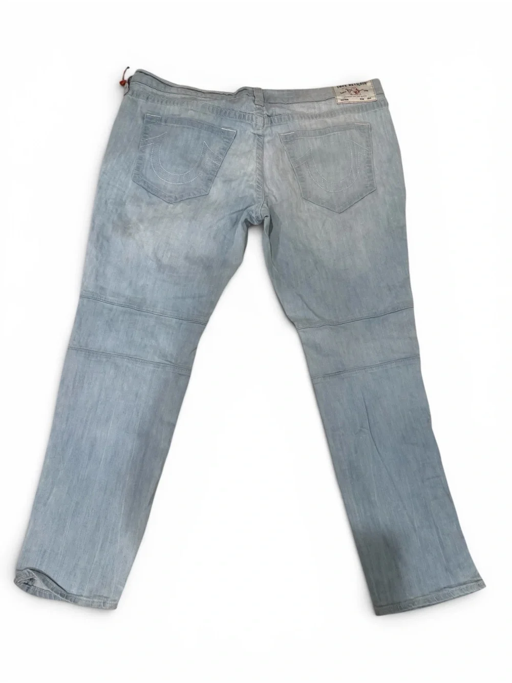True Religion Men's Light Wash Geno Relaxed Slim Jeans 42/32 PreOwned